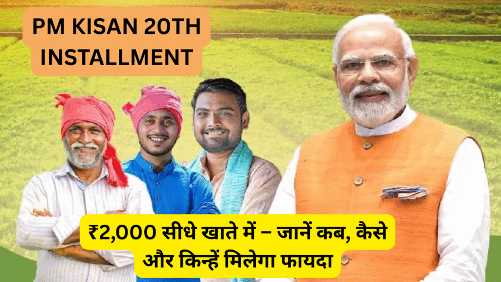 PM Kisan 20th Installment: ₹2,000 सीधे खाते में – जानें कब, कैसे और किन्हें मिलेगा फायदा!