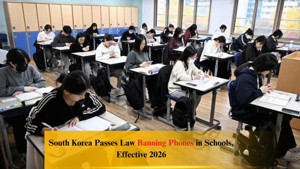 South Korea Passes Law Banning Phones in Schools, Effective 2026