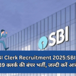 SBI Clerk Recruitment 2025:SBI में 6,589 क्लर्क की बंपर भर्ती, जल्दी करें आवेदन!