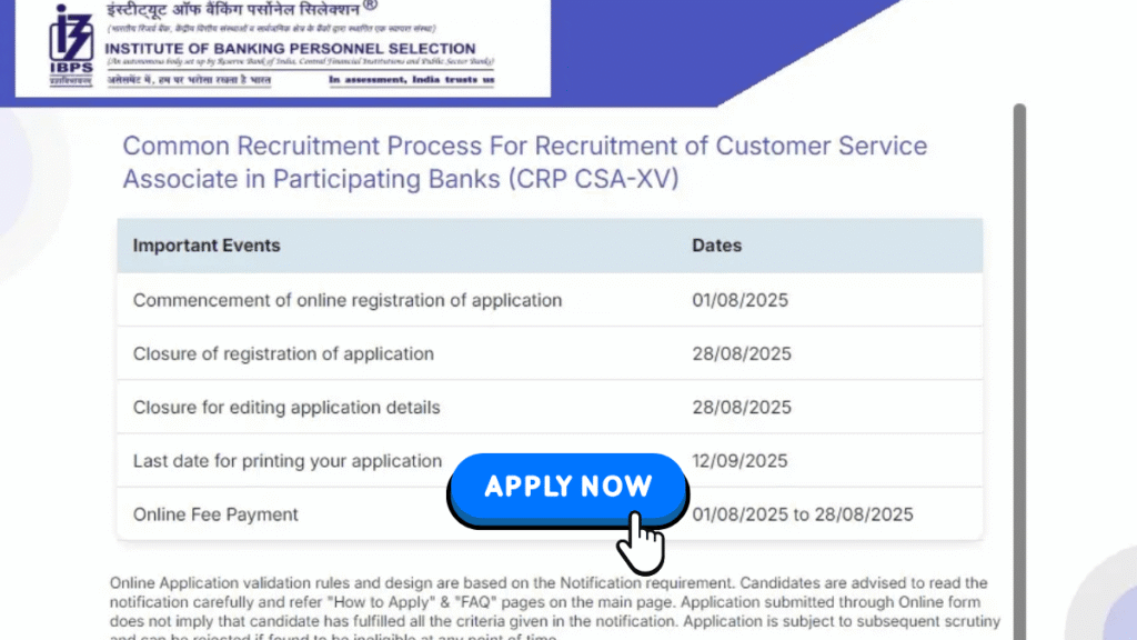 IBPS Clerk Recruitment 2025: अंतिम तिथि बढ़ी, 10,000 से अधिक रिक्तियां घोषित,जानें पूरी जानकारी!