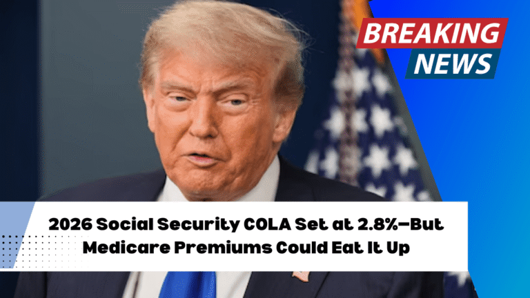 2026 Social Security COLA Set at 2.8%—But Medicare Premiums Could Eat It Up